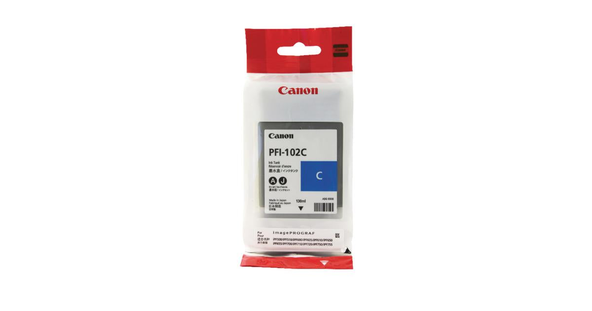 Canon PFI-102C Ink / Inkjet Cartridge Cyan (Original) - CompuMe