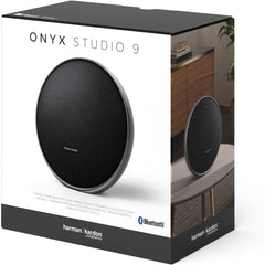 Harman Kardon Onyx Studio 9 Portable Speaker, 50W RMS Output Power, 1x 120mm Woofer, 3x 20mm Tweeter, Bluetooth 5.3 Connectivity, Type-C Port, Black
