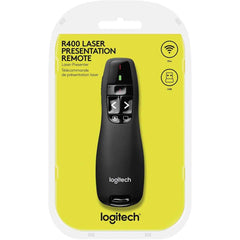 Logitech R400 Wireless Presenter Remote Clicker with Laser Pointer