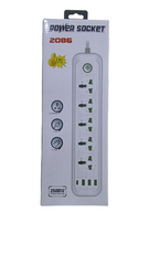 Power Socket 2086 - 5 Socket - 1 Port Type-C - 3 Port USB - 2500W - 2 Meter