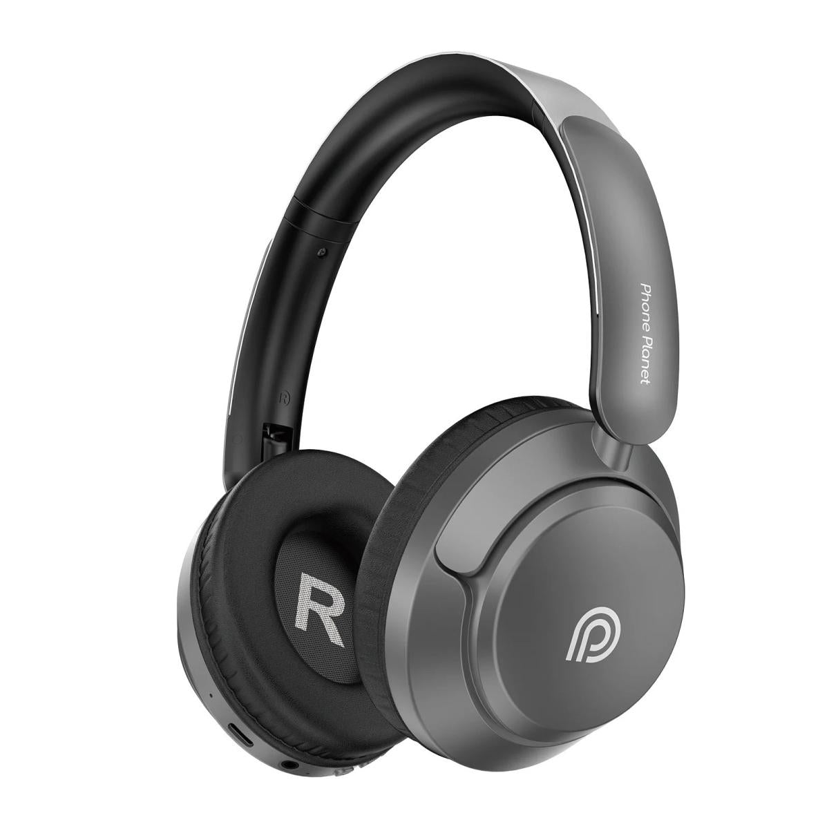Phone Planet Galaxy Tone Headset, Hi Res Sound Quality, Bluetooth 5.3, Aive Noise Cancellation (anc) And (enc), 40mm Audio Drivers, Up To 60 Hours Gray Phone Planet Galaxy Tone Headset, Hi Res Sound Quality, Bluetooth 5.3, Aive Noise Cancellation (anc) And (enc), 40mm Audio Drivers, Up To 60 Hours Gray