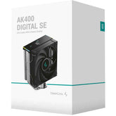 Deepcool Ak400 Digital Se 1850 Rpm Pwm Cpu Air Cooler 4 Heatpipes Chip Cooling Heatsink W/ W/ Argb Led Strip & Digital Screen Displays , Black