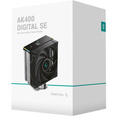DeepCool AK400 Digital SE 1850 RPM PWM CPU Air Cooler 4 Heatpipes Chip Cooling Heatsink w/ w/ ARGB LED Strip & Digital Screen Displays , Black