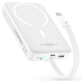 Baseus Magnetic Power Bank 30w 10000mah With Built In Usb C Cable Black