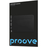 Proove Leather Sleeve MacBook Support 13.6"/14.2" eco - Leather, Moisture Drainage; Magnetic Closure, Black