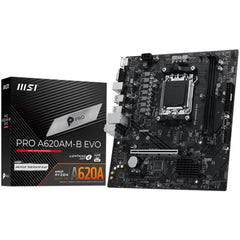 MSI PRO A620AM-B EVO AMD RYZEN Series AM5/DDR5/PCIe 4.0/1xM.2 - mATX MotherBoard | PRO A620AM-B EVO |