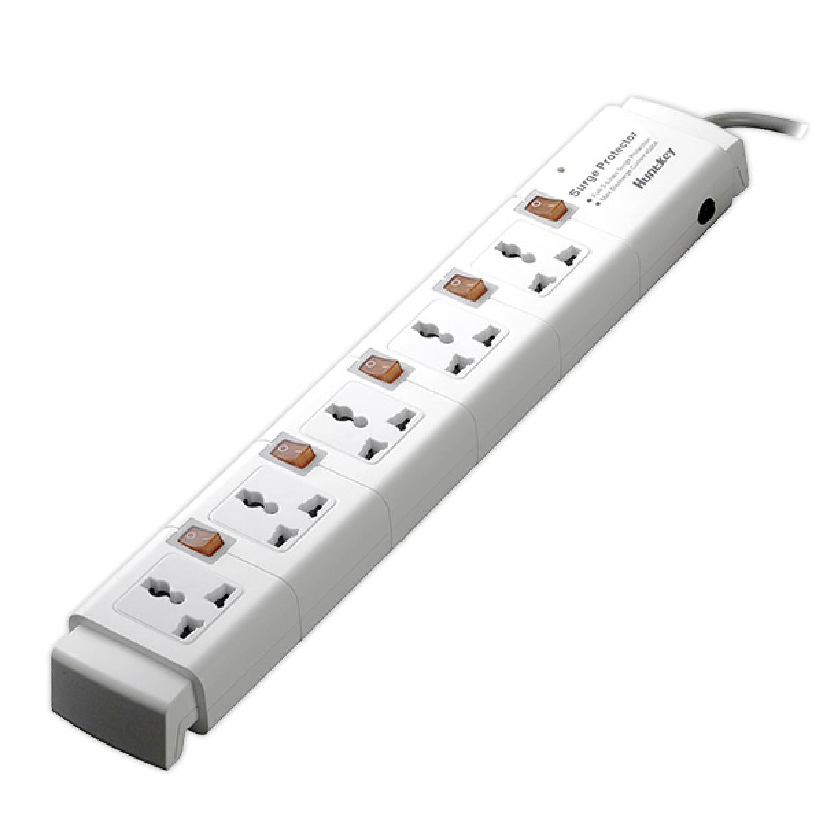 Huntkey PZC502-3 Power Strip Surge w- 5 Universal AC Sockets -3M- - PZC502-3 - - CompuMe