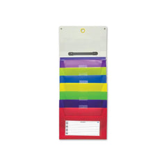 Sliding File With 7 Pockets, Clear Strip Cover