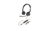 Poly Plantronics - Blackwire 3325 Wired Stereo Headset with Boom Mic (Poly) - Connect to PC/Mac via USB-A or mobile/tablet via 3.5 mm connector - Works with Teams, Zoom & more