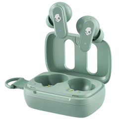 Skullcandy Dime 3 Wireless Earbuds, Bluetooth Headphones, Noise Isolating Fit, Up To 20 Hours Battery, Microphone For Iphone Android, Easy Carry With Integrated Lanyard Preppy Sage