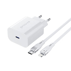 Proove Rapid Pd Wall Charger Type C 20w With Cable Usb C Lightning White - CompuMe