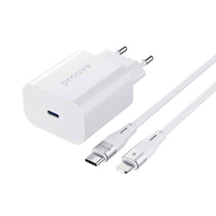 Proove Rapid Pd Wall Charger Type C 20w With Cable Usb C Lightning White
