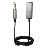 Proove Helix Car Audio Adapter Durable Material, Spring Cable, Wireless Sound Transmission, Built In Microphone - CompuMe