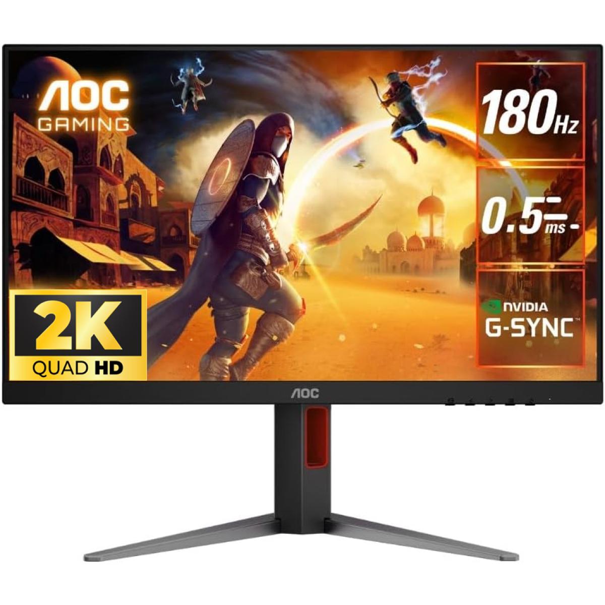Aoc Q27g4f Gaming 27" Fast Ips 2k Qhd 180hz 0.5ms Hdr10 Srgb 120% Adaptive Sync Adjustable Stand W/ Hdmi 2.0 & Displayport Aoc Q27g4f Gaming 27" Fast Ips 2k Qhd 180hz 0.5ms Hdr10 Srgb 120% Adaptive Sync Adjustable Stand W/ Hdmi 2.0 & Displayport