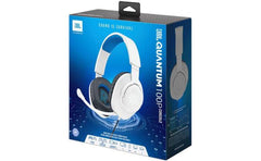 Jbl Quantum 100p Wired Over Ear W/ Detachable Mic Quantum Sound Signature Memory Foam Comfort Compatible With Windows Sonic Surround Sound White
