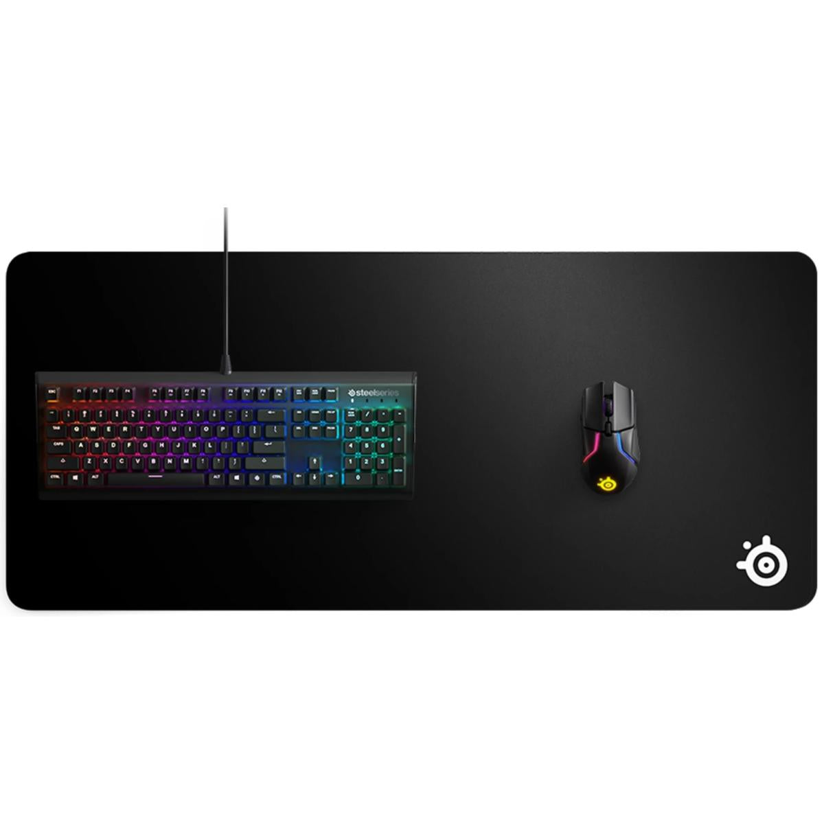 SteelSeries QcK XXL Low Profile Cloth Gaming Mouse Pad Thick Cloth (900 x 300 x2 mm) | QcK XXL Cloth | SteelSeries QcK XXL Low Profile Cloth Gaming Mouse Pad Thick Cloth (900 x 300 x2 mm) | QcK XXL Cloth |
