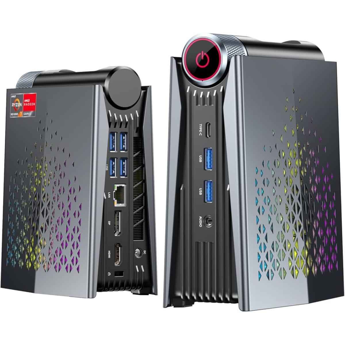 Acemagic S3a Mini Pc Gaming Barebone Amd Ryzen 9 7940hsu 8 Cores High Performance Series W/ Amd Radeon 780m Graphic Support Up To 8k Display , Black