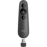 Logitech Wireless Presenter R500s, Powerpoint Clicker With Laser Pointer, Wireless Presentation Clicker Remote Graphite