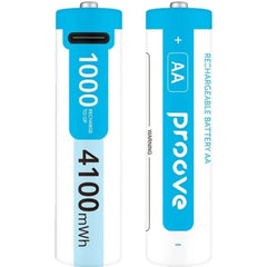 Proove Aa Type C Compa Energy Pro 4100mah Lithium Ion 2 Pack White Rechargeable Batteries