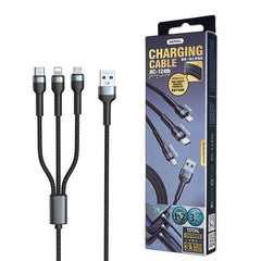Remax RC-124TH 1.2M 2A 3 IN 1 Charger Cable