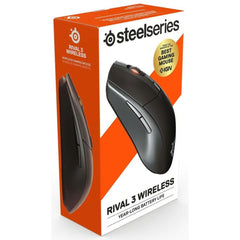 SteelSeries Rival 3 Wireless (Dual Connectivity 2.4GHz & BT.5) Ultra-low latency Gaming Mouse 18000 DPI w/ Optical TrueMove Air Sensor (2x AAA Batteries) | RIVAL 3 Wireless | - CompuMe