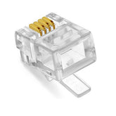 100 pcs RJ11 Modular Plugs 6P4C For Solid Connectors