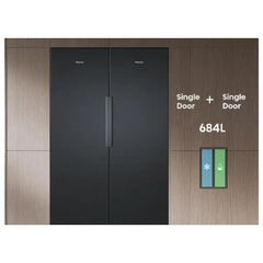 Hisense 370L Upright Refrigerator Black