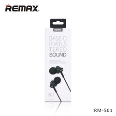 Remax RM-501 High Performance Wired In Ear Earphone Stereo with Mic, 3.5mm Jack