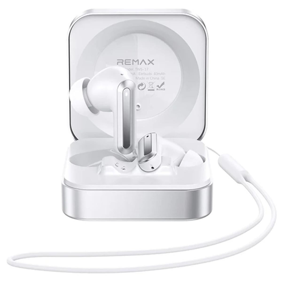 Remax TWS-17 True Stereo Music Calling Earphone with Phone Holder -White