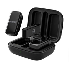 Rode Wireless Micro Compa Wireless Microphone, Two Mics With Charge Case For Smartphone Content Creation Usb C Black
