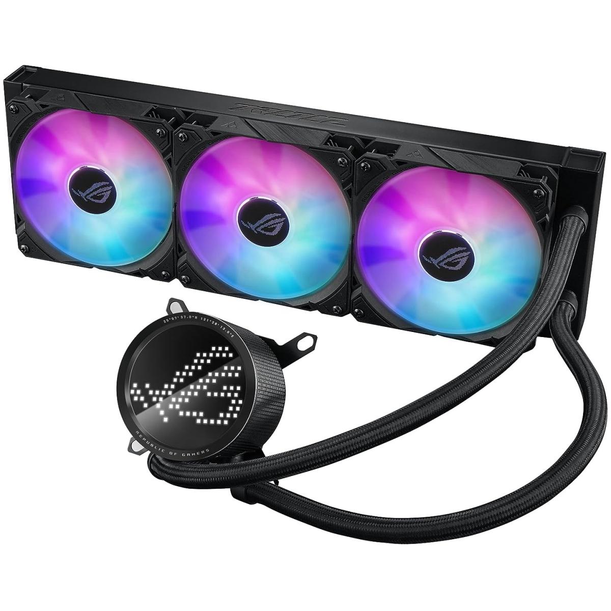 ASUS ROG RYUO III 360 ARGB Anime Matrix™ LED Display All-In-One 360mm Liquid CPU Cooler w/ 3x120mm ARGB Fans, LGA1700 Support | ROG RYUO III 360 ARGB | ASUS ROG RYUO III 360 ARGB Anime Matrix™ LED Display All-In-One 360mm Liquid CPU Cooler w/ 3x120mm ARGB Fans, LGA1700 Support | ROG RYUO III 360 ARGB |