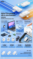 Remax Power Strip 20W 3A1C Socket