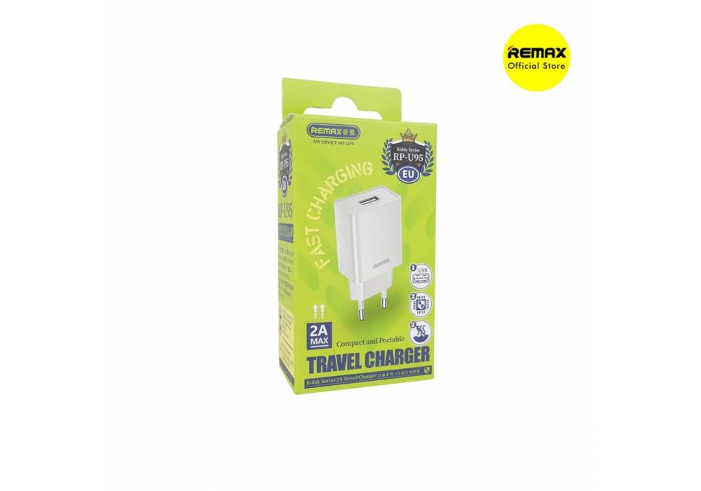 REMAX RP-U95 2A Fast Charging Wall Adapter Single Port