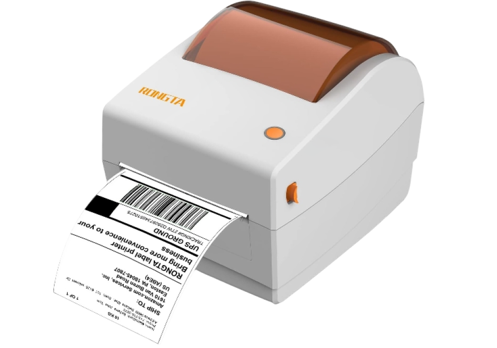Rongta RP410 - 4″ Thermal Label Printer, 203dpi, 150mm/s Speed, Large Storage, Multi‑Interface, Auto Paper Positioning, Reprint Function