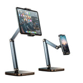 Rtako 911 Original Height Adjustable Phone And Tablet Stand Carbon Steel Four Axis Stabilization 720° Omnidireional Adjust Compatible With Iphone And Android Phones