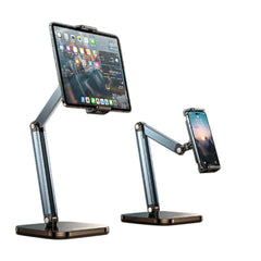 Rtako 911 Original Height Adjustable Phone And Tablet Stand Carbon Steel Four Axis Stabilization 720° Omnidireional Adjust Compatible With Iphone And Android Phones