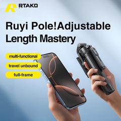Rtako M17 Selfie Stick Ultra Portable Selfie Stick 1.7m Black
