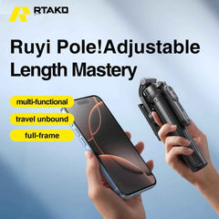 Rtako M17 Selfie Stick Ultra Portable Selfie Stick 1.7m Black