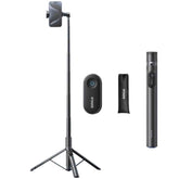 Rtako Rzp001 Ab226 Selfie Stick With Tripod And Self Expanding Legs, 720° Rotation, 1.7m With Smart Design Black