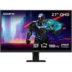 Gigabyte Gs27qa Gaming 27" Ips Qhd 2k Up To 180hz 1ms Hdr Ready 100% Srgb Amd Freesync Flicker Free Low Blue Light, 2xhdmi/dp Input, Black