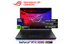 ASUS ROG Strix SCAR 16 (2025) G635 NEW Intel Core Ultra 9 Gen II 275HX 24-Cores w/ NVIDIA RTX™ 5090 24GB DDR7 & ROG Nebula IPS 2.5K 240Hz Display , Off Black
