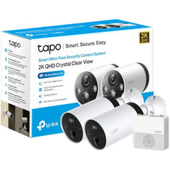 Tp Link Tapo C420s2 2k Qhd Outdoor Wireless Security Camera System Up To 180 Day Battery Color Night Vision W/starlight Sensor Works W/alexa & Google Home - CompuMe