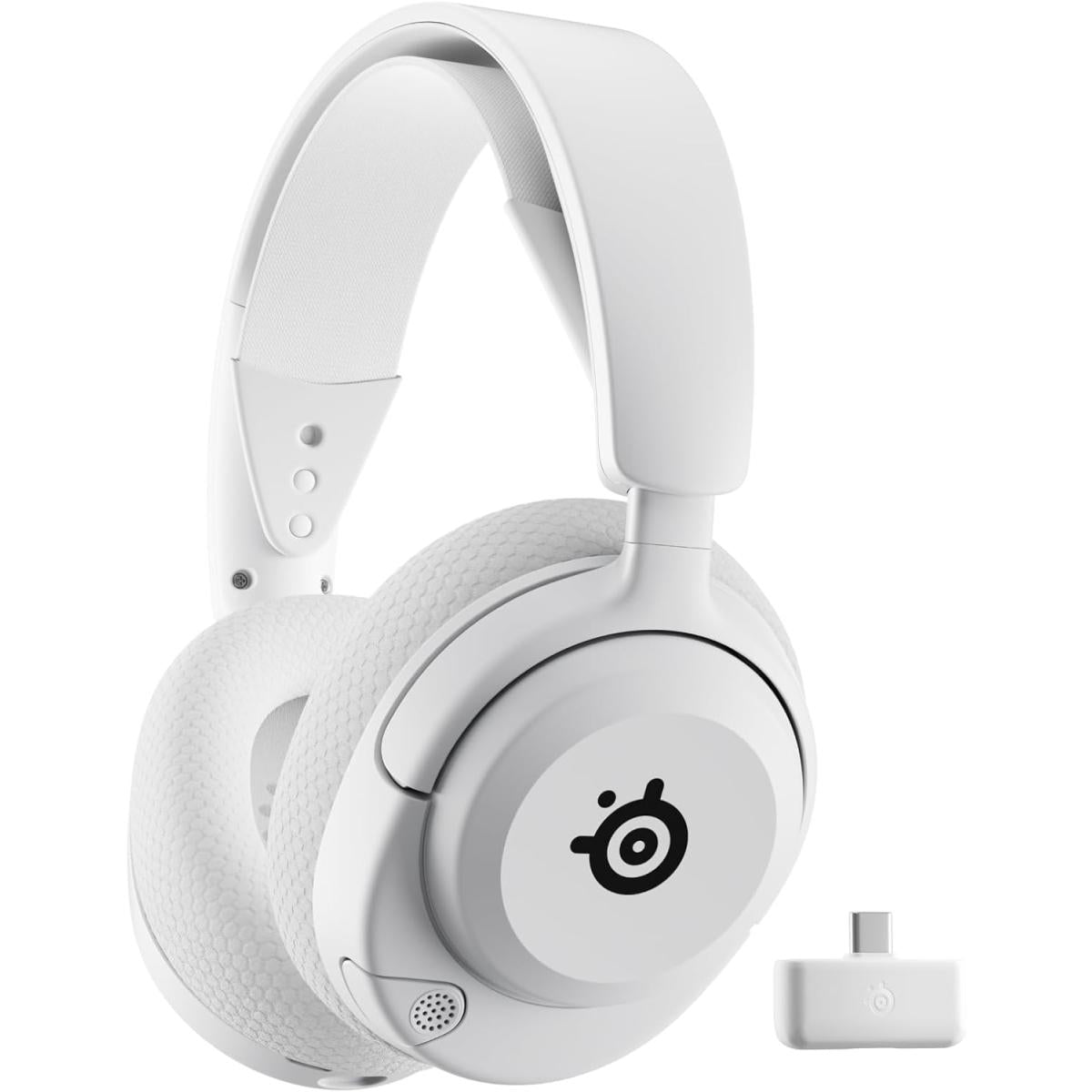 Steelseries Aris Nova 5 Wireless Headphones, 40mm Neodymium Drivers, Clearcast Gen 2.x, Retraable Boom, 360° Spatial Audio, Quick Switch Wireless, White Steelseries Aris Nova 5 Wireless Headphones, 40mm Neodymium Drivers, Clearcast Gen 2.x, Retraable Boom, 360° Spatial Audio, Quick Switch Wireless, White