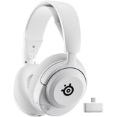 Steelseries Aris Nova 5 Wireless Headphones, 40mm Neodymium Drivers, Clearcast Gen 2.x, Retraable Boom, 360° Spatial Audio, Quick Switch Wireless, White