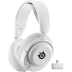 Steelseries Aris Nova 5 Wireless Headphones, 40mm Neodymium Drivers, Clearcast Gen 2.x, Retraable Boom, 360° Spatial Audio, Quick Switch Wireless, White
