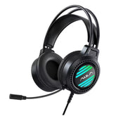 Aula S606 Headset Esports Game Rgb Cold Light Effe Noise Reduion Microphone Floating Head Beam Usb Wired Black