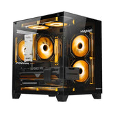 Huntkey S900 Sandstorm Full view Empty Case without Fans - Black with cases