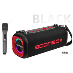 Soonbox S9200 Stereo Bluetooth High Power Party Box Waterproof Outdoor 100w Wireless Speaker Portable Audio System Sound Speakers, Bluetooth, Tf Card, Usb, Aux, Tws, With Mic Black - CompuMe