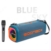 Soonbox S9200 Stereo Bluetooth High Power Party Box Waterproof Outdoor 100w Wireless Speaker Portable Audio System Sound Speakers, Bluetooth, Tf Card, Usb, Aux, Tws, With Mic Blue - CompuMe
