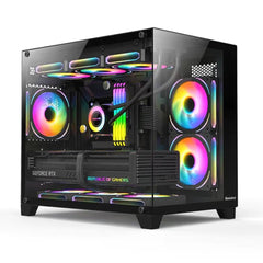 Huntkey S960 StormX Full View Empty PC Case without Fans -Black